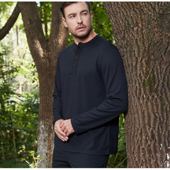 Henley Long Sleeve Tee Unisex Outdoor Sun-Proof Shirt 