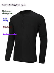 Henley Long Sleeve Tee Unisex Outdoor Sun-Proof Shirt